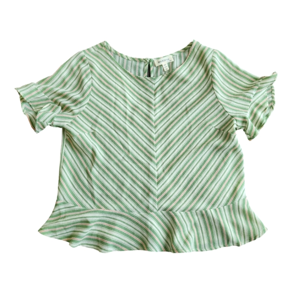 Monteau Green + Pink blouse